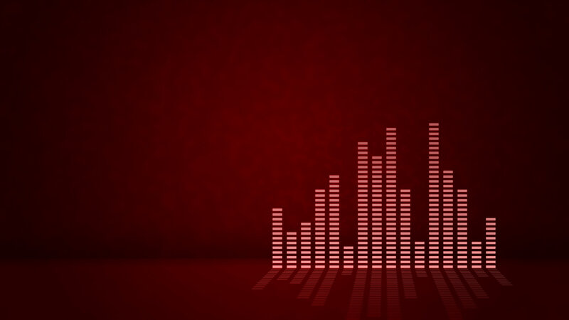 Audio Equalizer Bars — Red
