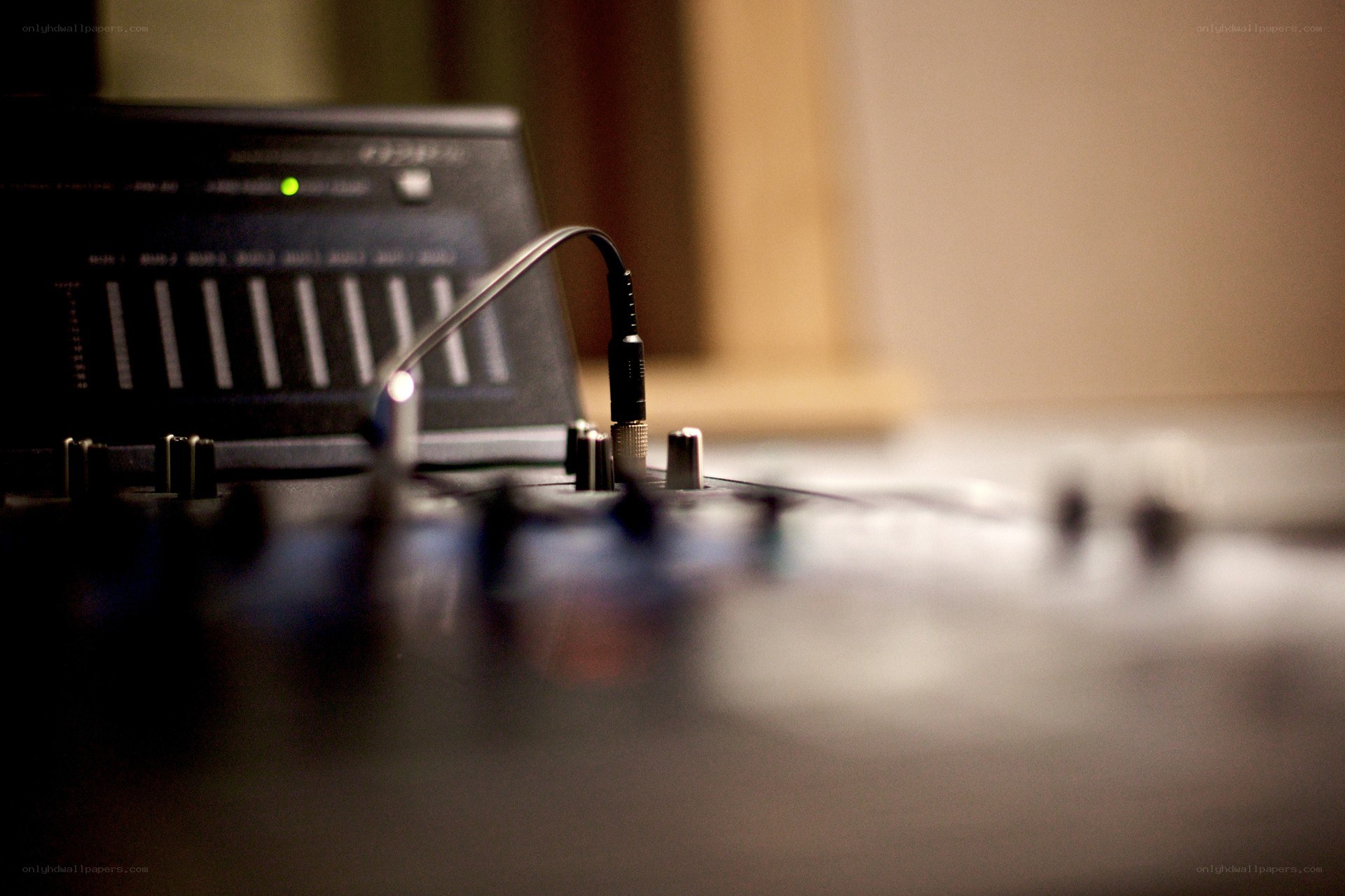 audio equipment in a studio