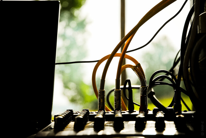 Audio equipment with cables