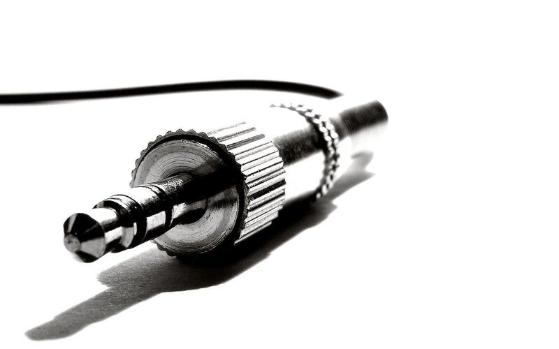 Audio Jack Connector — Black, Dramatic