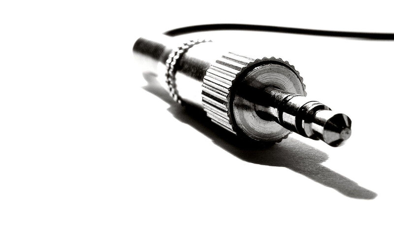 audio jack connector close-up
