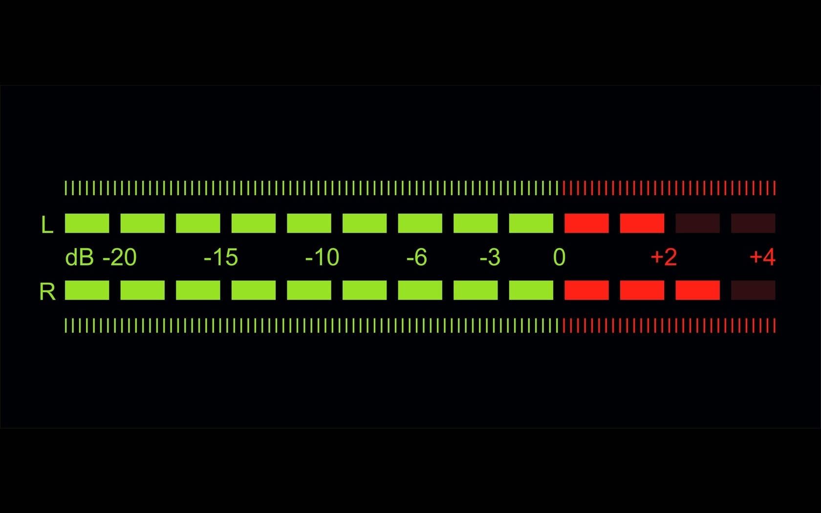 Audio level meter display
