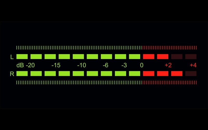 Audio Level Meters — Black, Technical