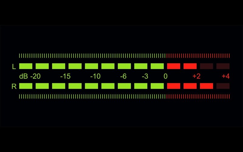 Audio Level Meters — Black