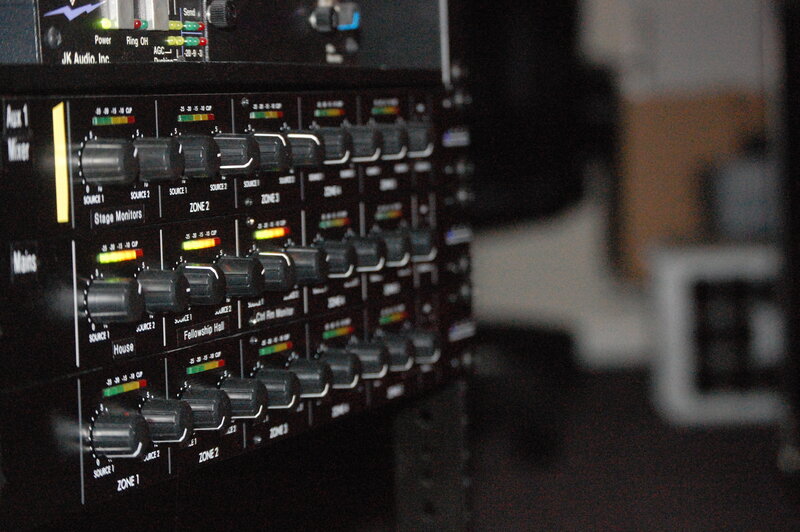 audio mixer control panel
