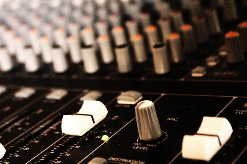 Audio mixer control panel