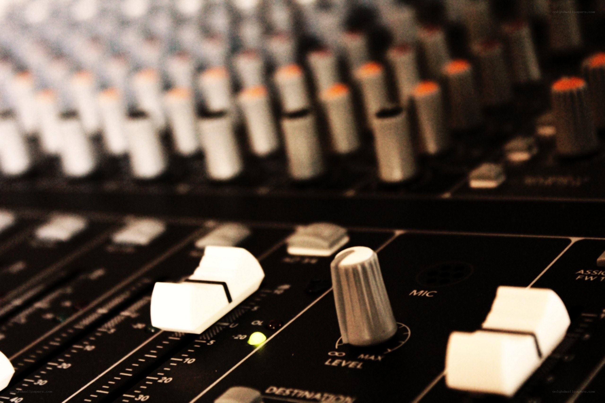 Audio mixer control panel