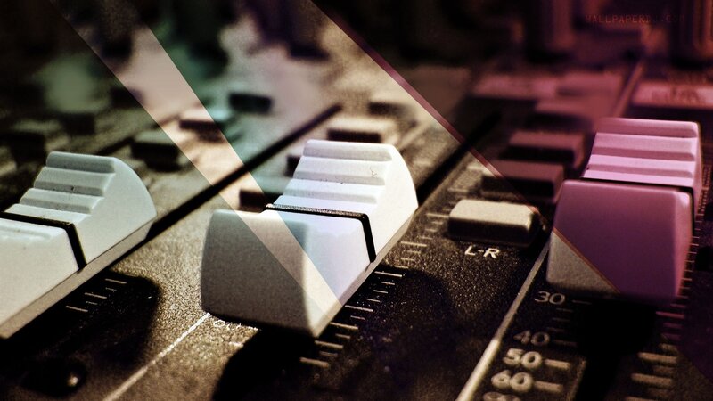 Audio Mixer Faders — White