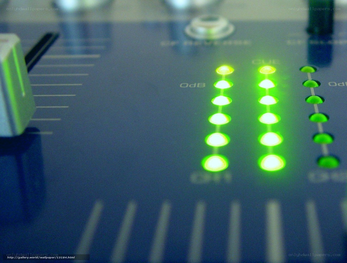 audio mixer level meters