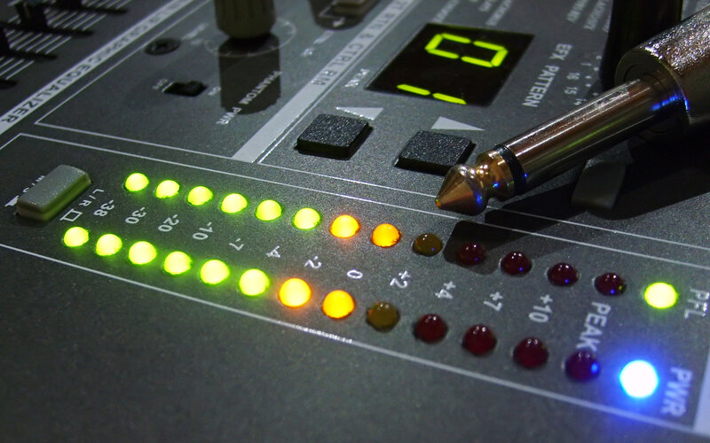 Audio Mixer Panel — Black, Technical
