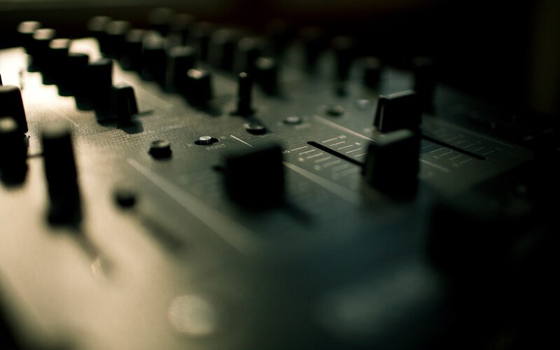 Audio Mixer Panel — Black