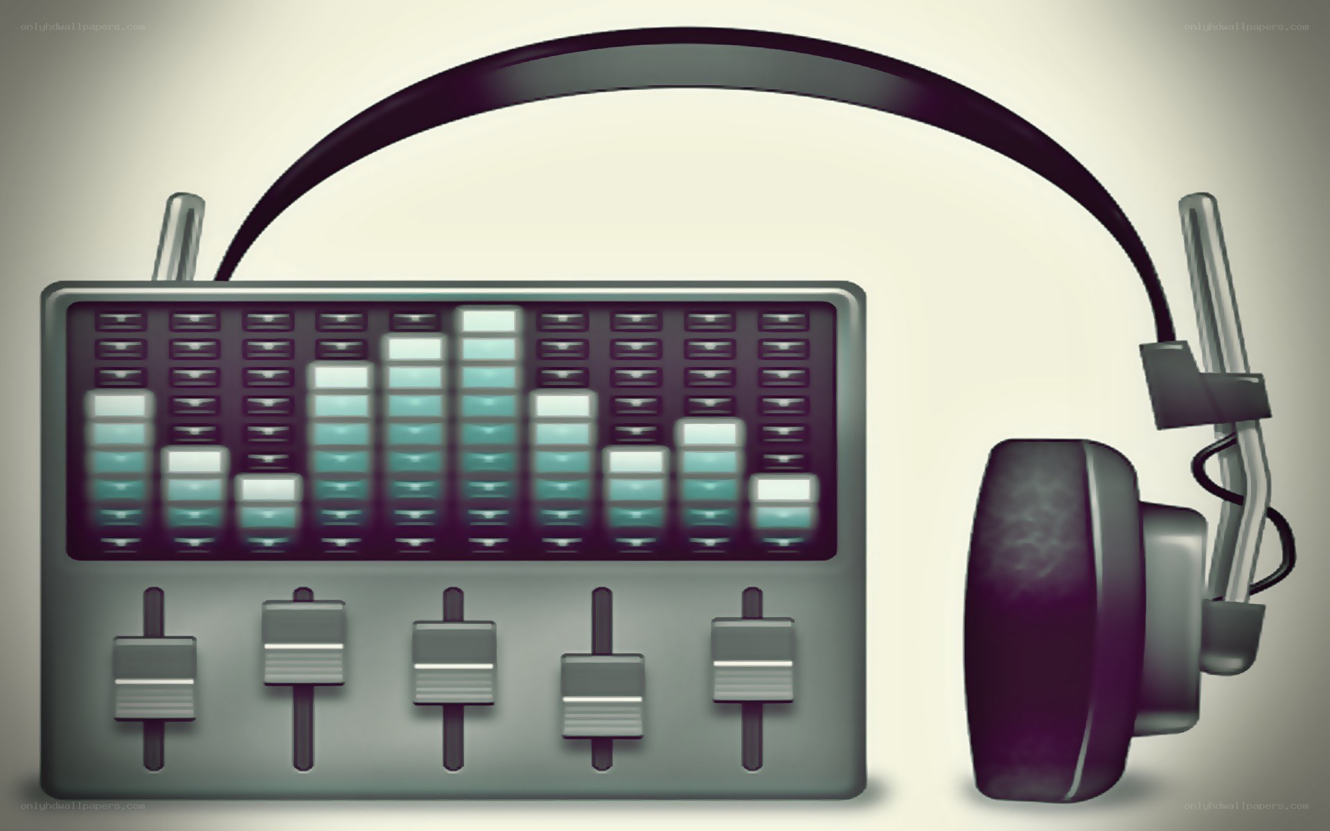 audio mixer with headphones