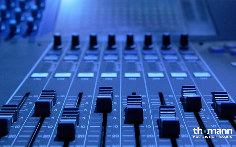 Audio Mixing Console — Blue, Technical