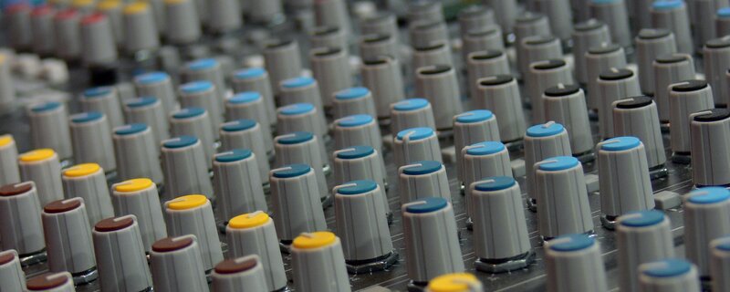 Audio Mixing Console Knobs