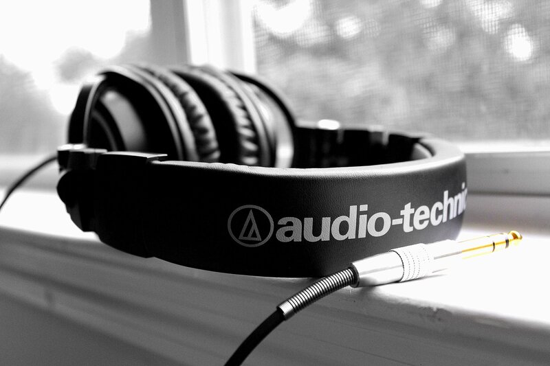 Audio-technica Headphones — Black, Calm, Photograph, Cable