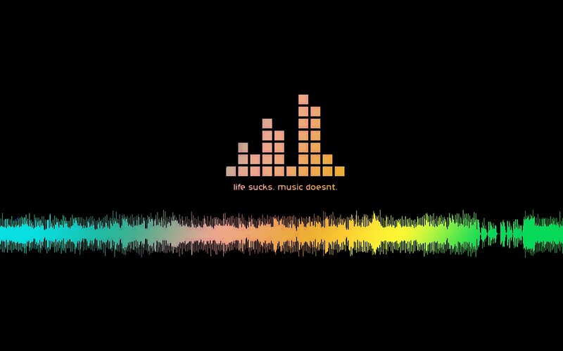 Audio Visualizer — Black, Calm