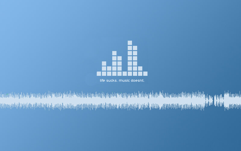 Audio Waveform Graphic — Blue