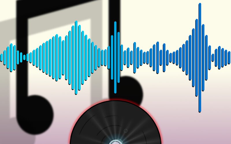 Audio Waveform on Vinyl