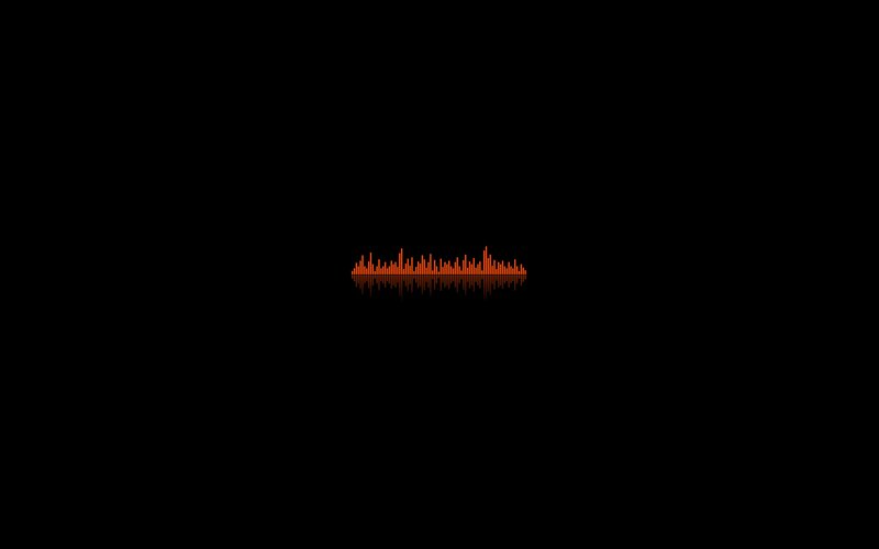 Audio Waveform Visualization — Black, Neutral