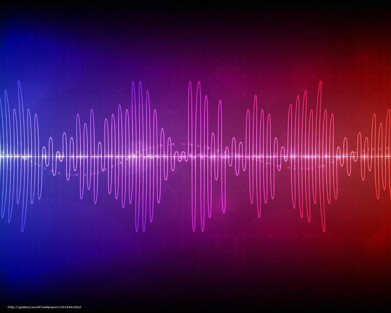 Audio Waveform Visualization — Blue