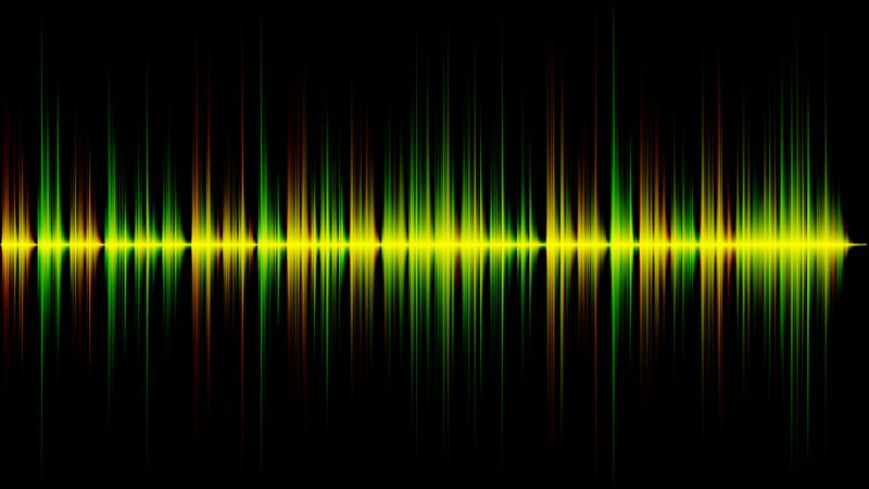 Audio Waveform Visualization — Green