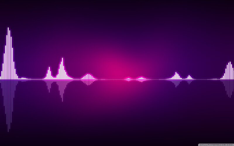 Audio Waveform Visualization — Purple, Calm