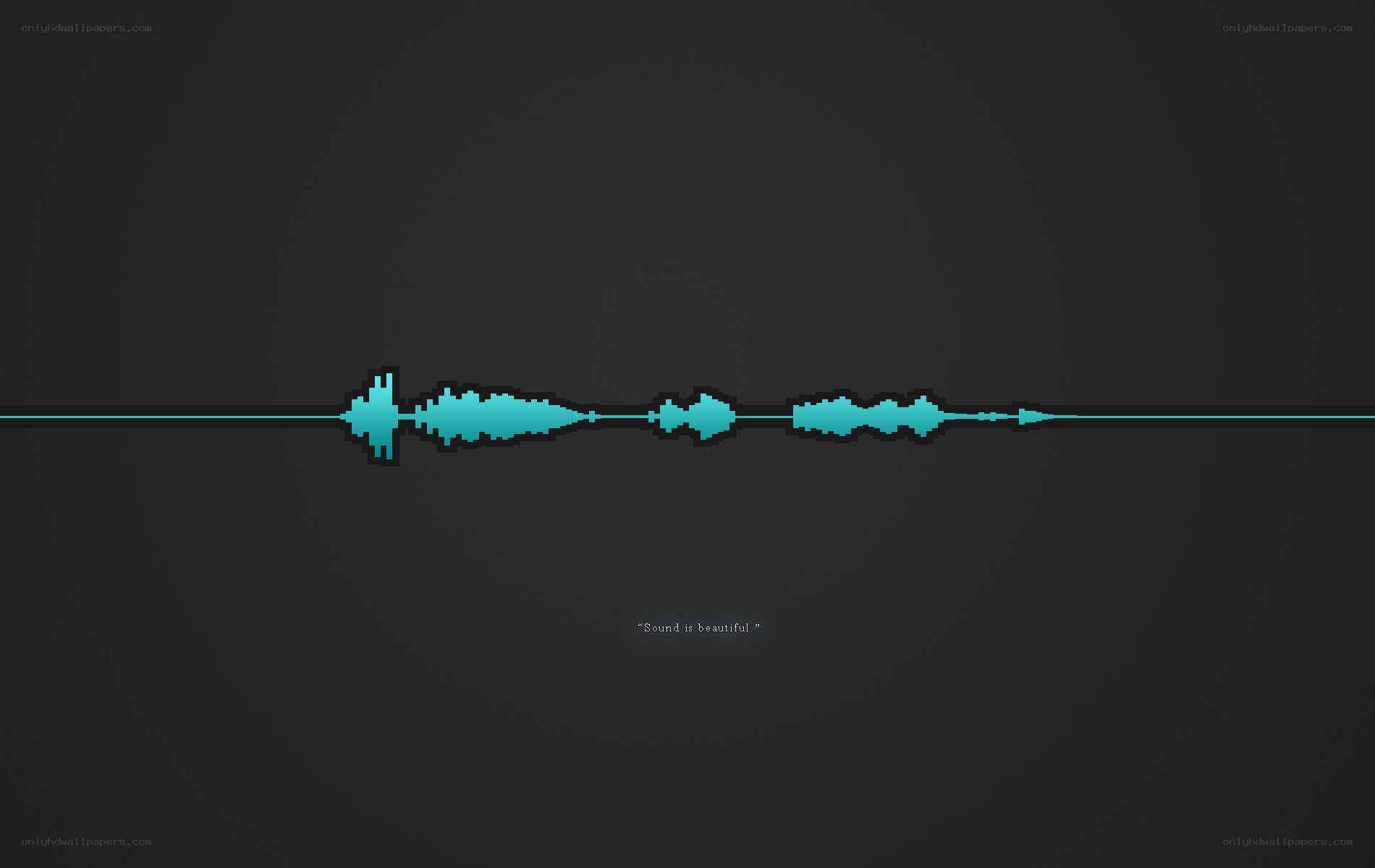 audio waveform with quote