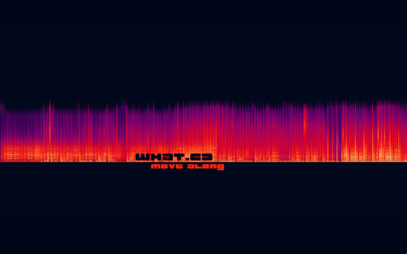 audio waveform with text overlay
