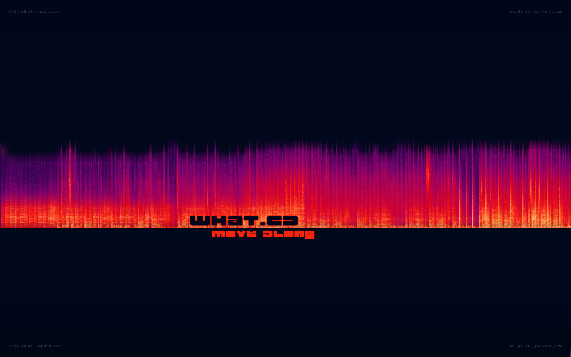 audio waveform with text overlay