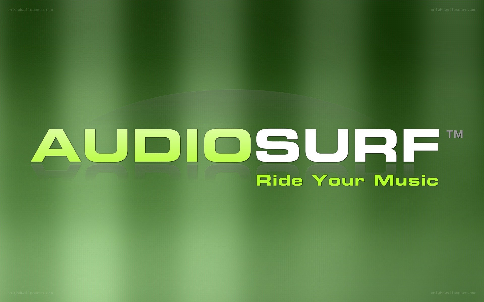 AudioSurf logo and tagline