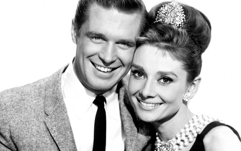 Audrey Hepburn and a man