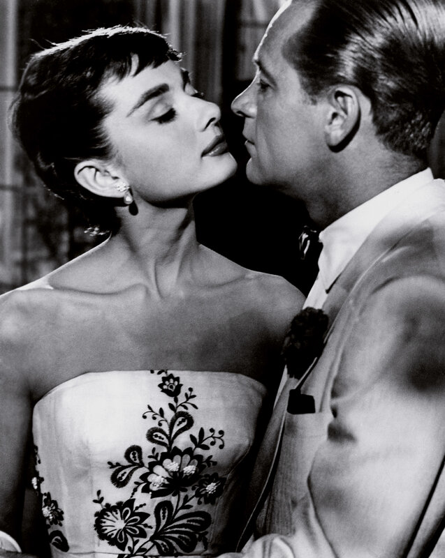 Audrey Hepburn and a man