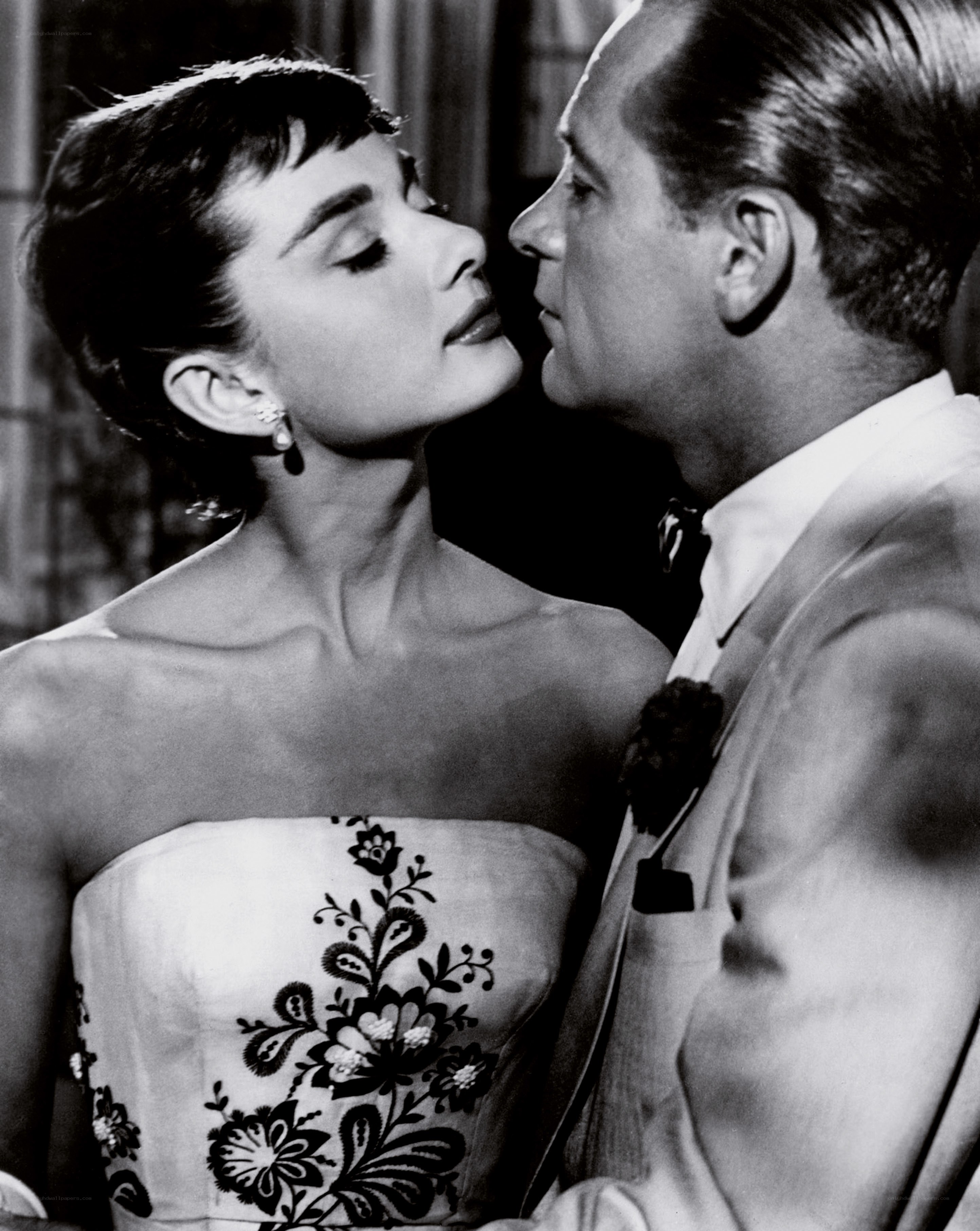 Audrey Hepburn and a man