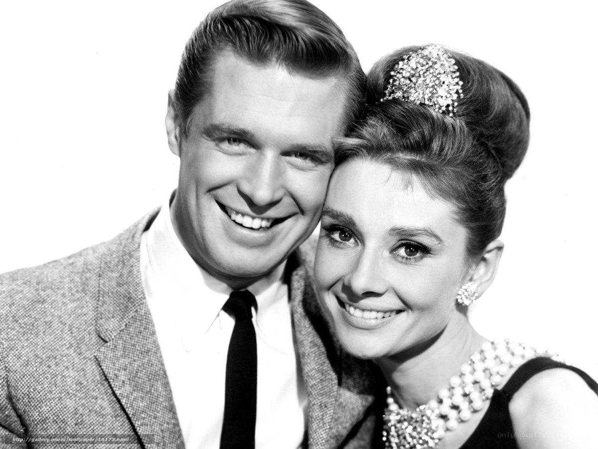 Audrey Hepburn and a man