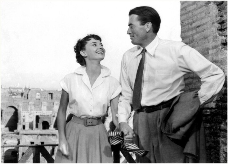Audrey Hepburn and Gregory Peck in Rome