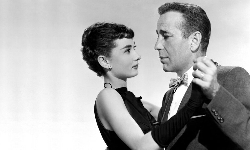Audrey Hepburn and Humphrey Bogart