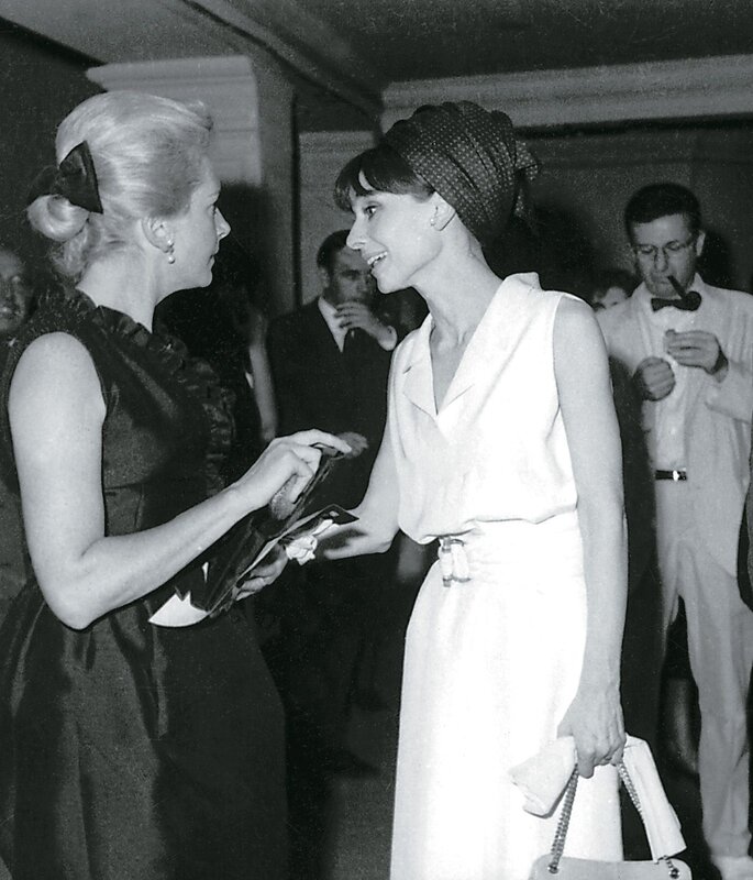 Audrey Hepburn at a social event