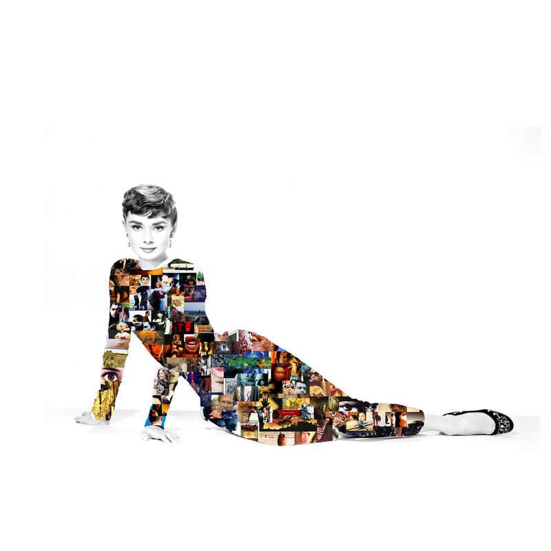 Audrey Hepburn collage artwork