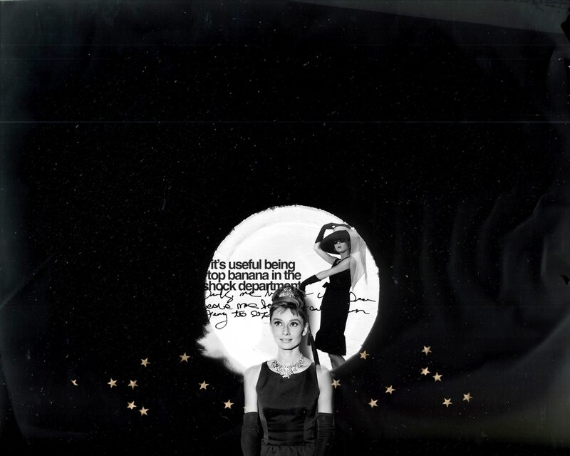 Audrey Hepburn Collage — Black