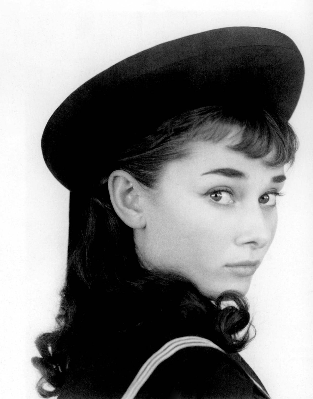 Audrey Hepburn in a beret