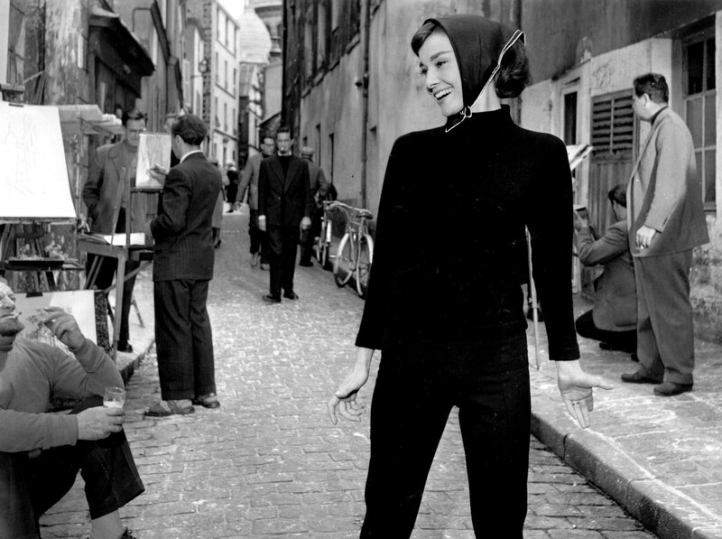 Audrey Hepburn in a black outfit