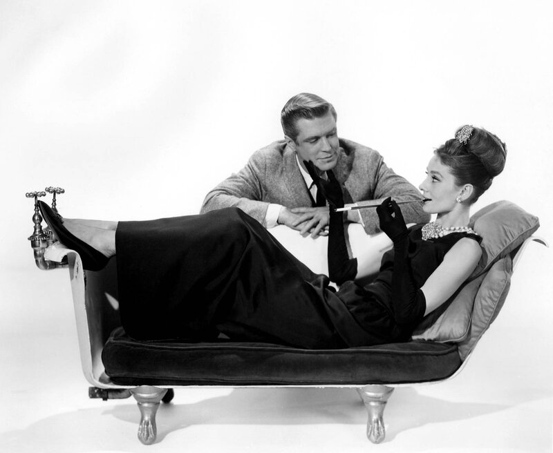 Audrey Hepburn in a classic scene