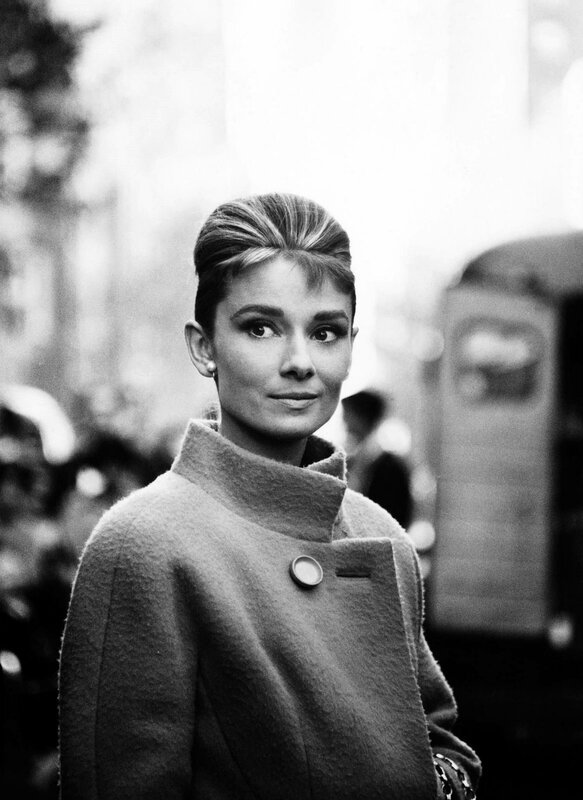 Audrey Hepburn in a coat