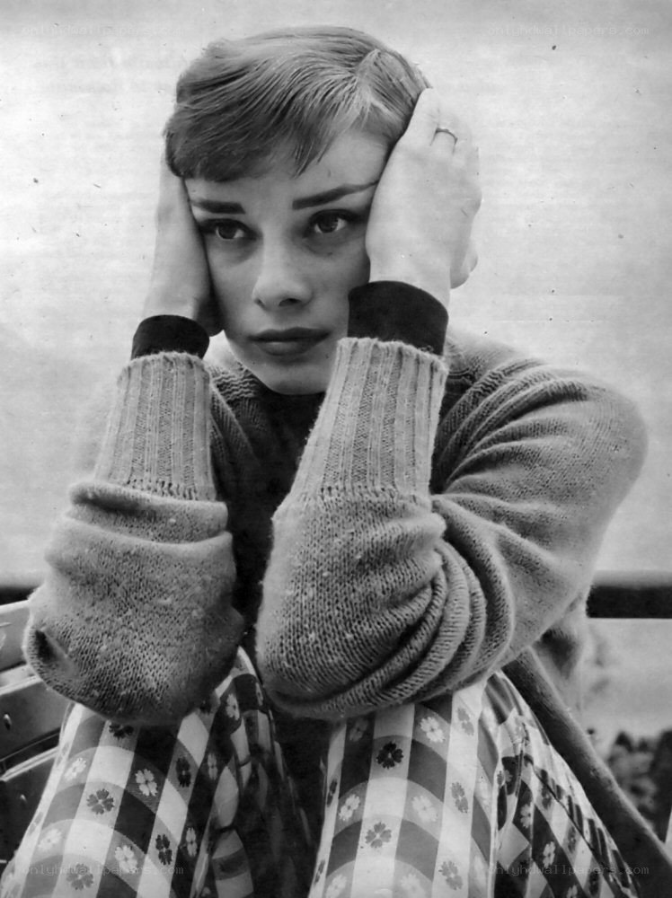 Audrey Hepburn in a sweater