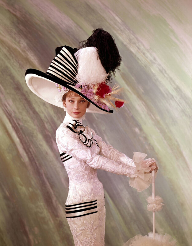 Audrey Hepburn in a vintage hat