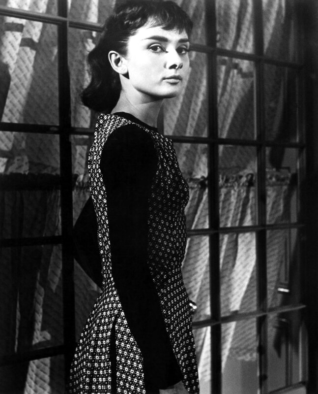 Audrey Hepburn in black and white