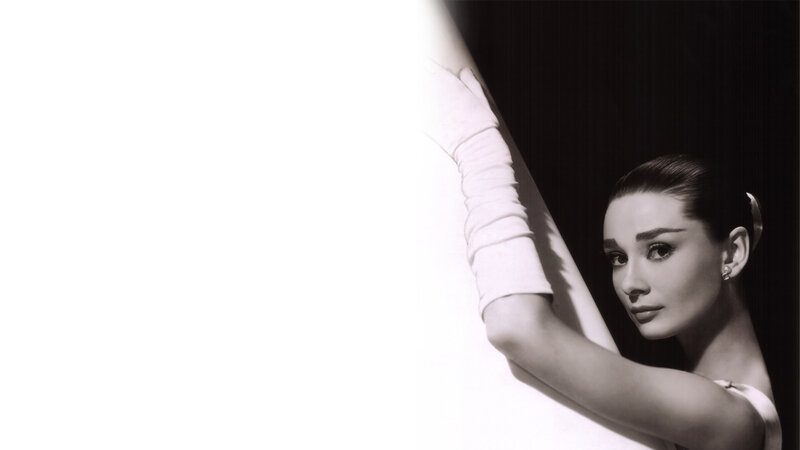 Audrey Hepburn in black and white