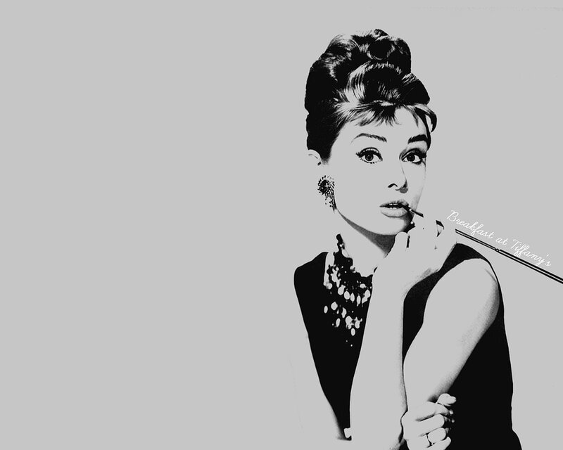 Audrey Hepburn in black and white