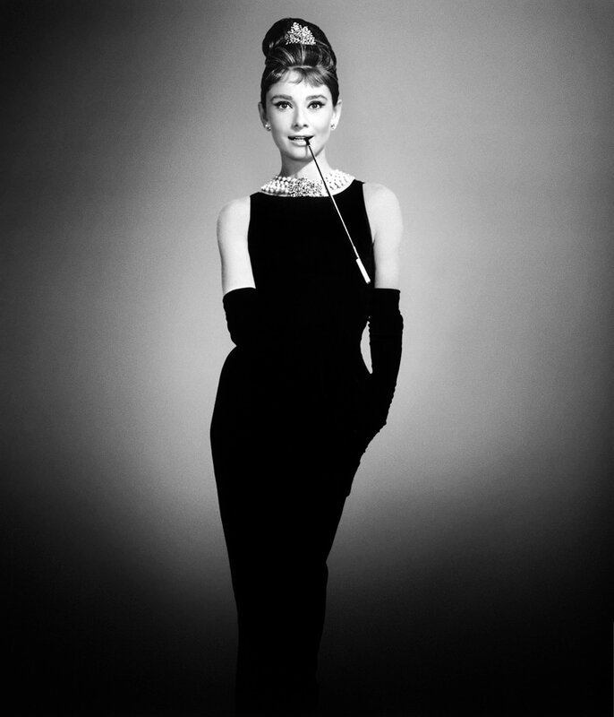 Audrey Hepburn in black dress