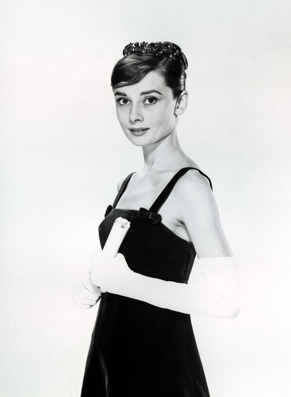 Audrey Hepburn in black dress